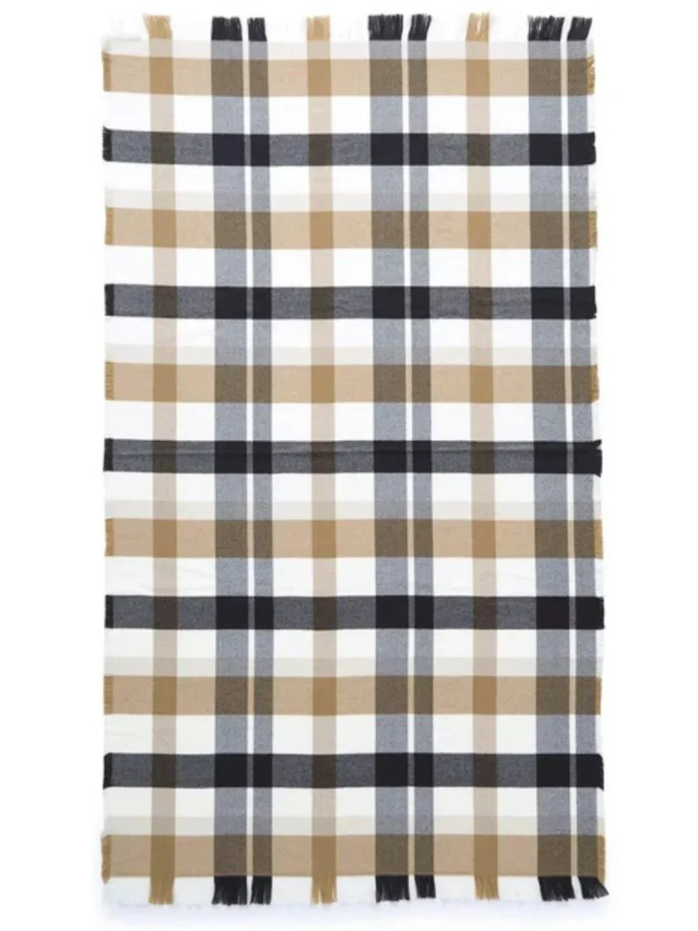 Vera Bradley Plaid Tiger's Eye Neutral Blanket Wrap - Picture 4 of 5